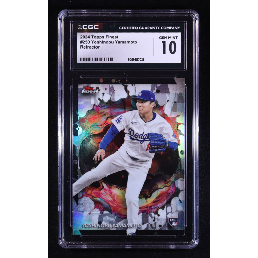 Yoshinobu Yamamoto 2024 Finest Refractors #250 RC (CGC 10) at PristineAuction.com Yoshinobu Yamamoto 2024 Finest Refractors #250 RC (CGC 10) at PristineAuction.com