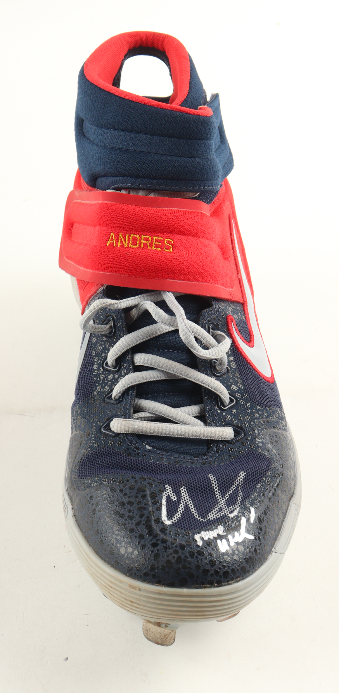 Christian Vazquez Signed Game-Used Nike Baseball Cleat Inscribed "Game Used" (JSA) at PristineAuction.com Christian Vazquez Signed Game-Used Nike Baseball Cleat Inscribed "Game Used" (JSA) at PristineAuction.com