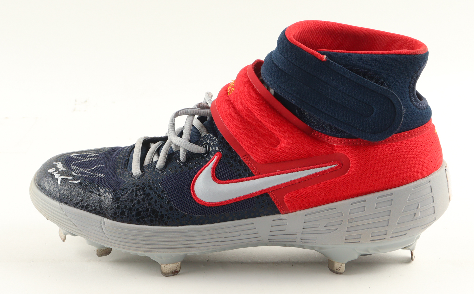 Christian Vazquez Signed Game-Used Nike Baseball Cleat Inscribed "Game Used" (JSA) at PristineAuction.com Christian Vazquez Signed Game-Used Nike Baseball Cleat Inscribed "Game Used" (JSA) at PristineAuction.com