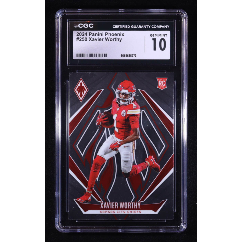 Xavier Worthy 2024 Panini Phoenix #250 RC (CGC 10) at PristineAuction.com Xavier Worthy 2024 Panini Phoenix #250 RC (CGC 10) at PristineAuction.com