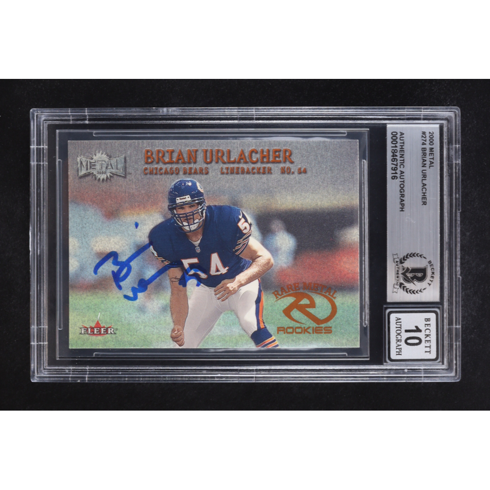 Brian Urlacher Signed 2000 Fleer Metal Auto #274 RC (Beckett | Autograph Grade BGS 10) at PristineAuction.com