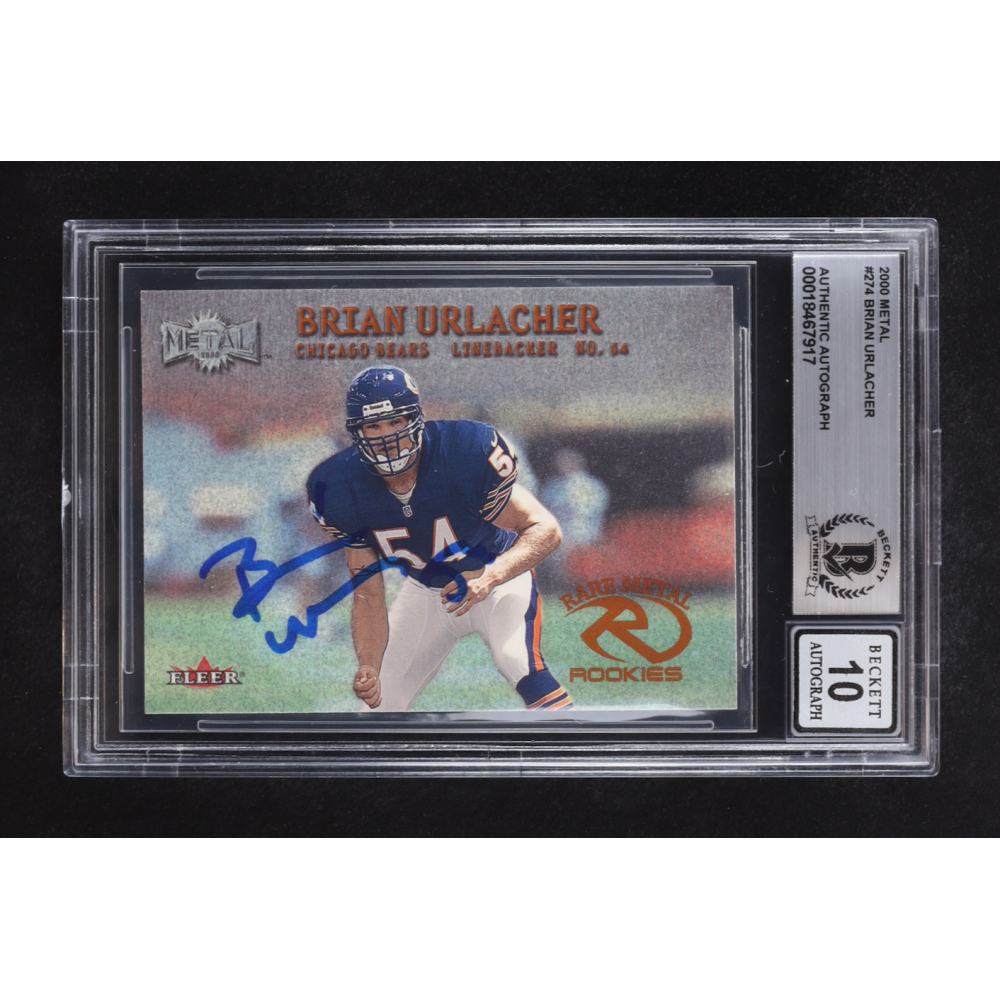 Brian Urlacher Signed 2000 Fleer Metal Auto #274 RC (Beckett | Autograph Grade BGS 10) at PristineAuction.com