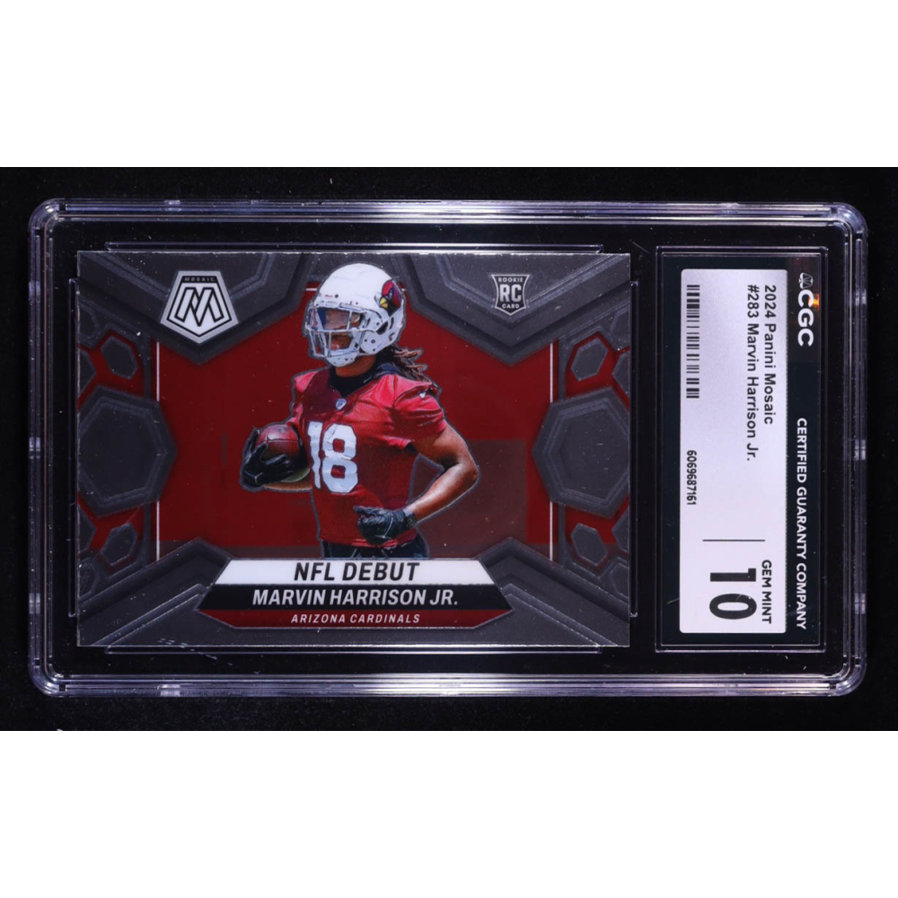 Marvin Harrison Jr. 2024 Panini Mosaic #283 DEB RC (CGC 10) at PristineAuction.com Marvin Harrison Jr. 2024 Panini Mosaic #283 DEB RC (CGC 10) at PristineAuction.com