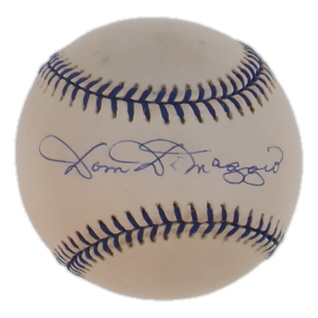 Dom DiMaggio Signed OAL Joe DiMaggio Commemorative Logo Baseball (PSA) at PristineAuction.com Dom DiMaggio Signed OAL Joe DiMaggio Commemorative Logo Baseball (PSA) at PristineAuction.com