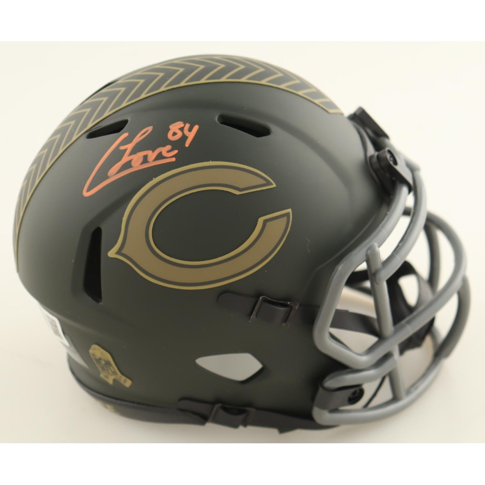 Colston Loveland Signed Bears Salute To Service Alternate Speed Mini Helmet (Beckett) at PristineAuction.com Colston Loveland Signed Bears Salute To Service Alternate Speed Mini Helmet (Beckett) at PristineAuction.com