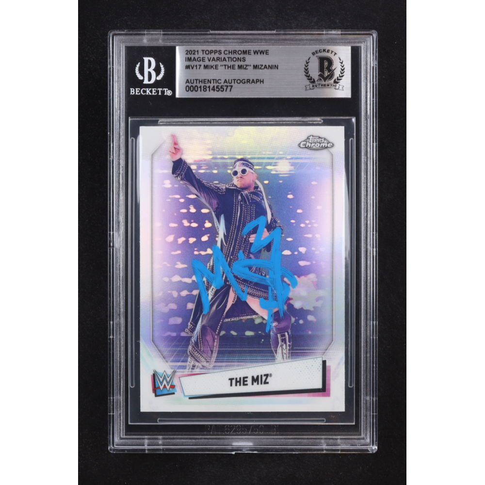 Mike "The Miz" Mizanin Signed 2021 Topps Chrome WWE Image Variations Auto #IV-17 (Beckett | Autograph Grade BGS Authentic) at PristineAuction.com