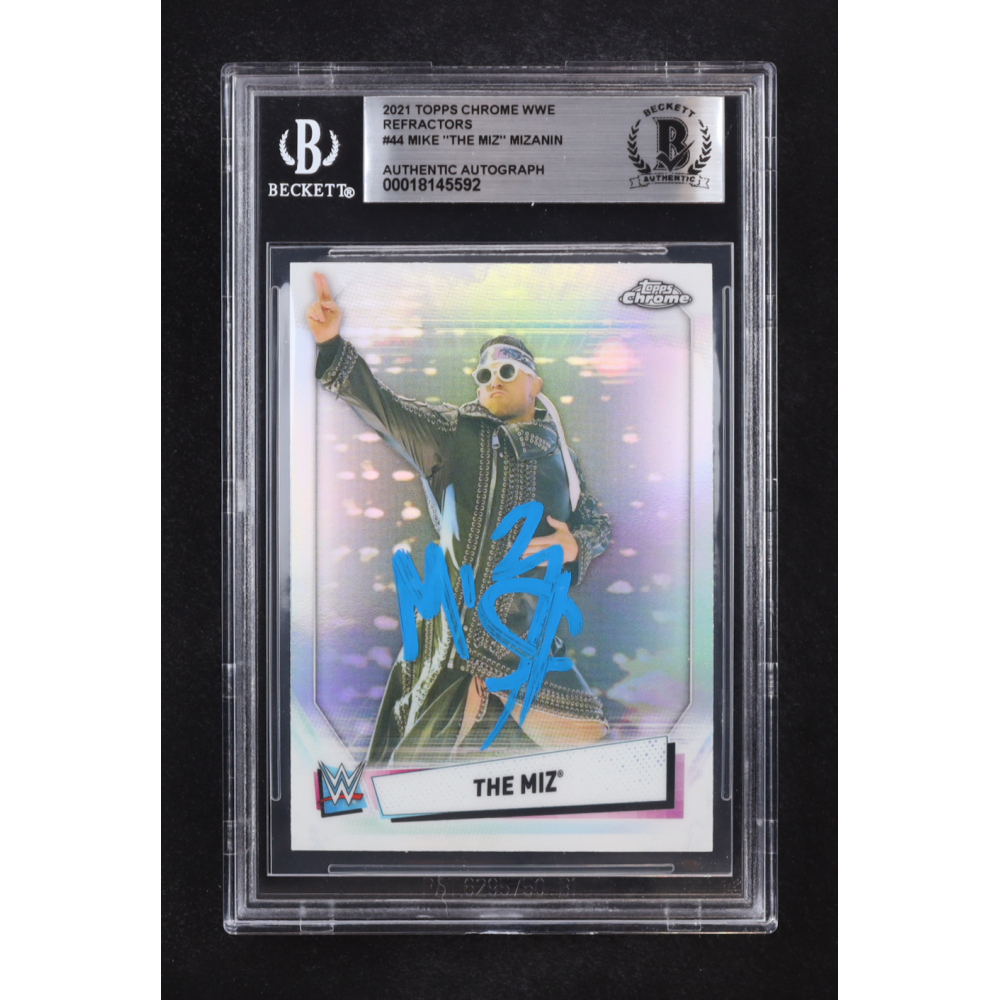 Mike "The Miz" Mizanin Signed 2021 Topps Chrome WWE Refractors Auto #44 (Beckett | Autograph Grade BGS Authentic) at PristineAuction.com
