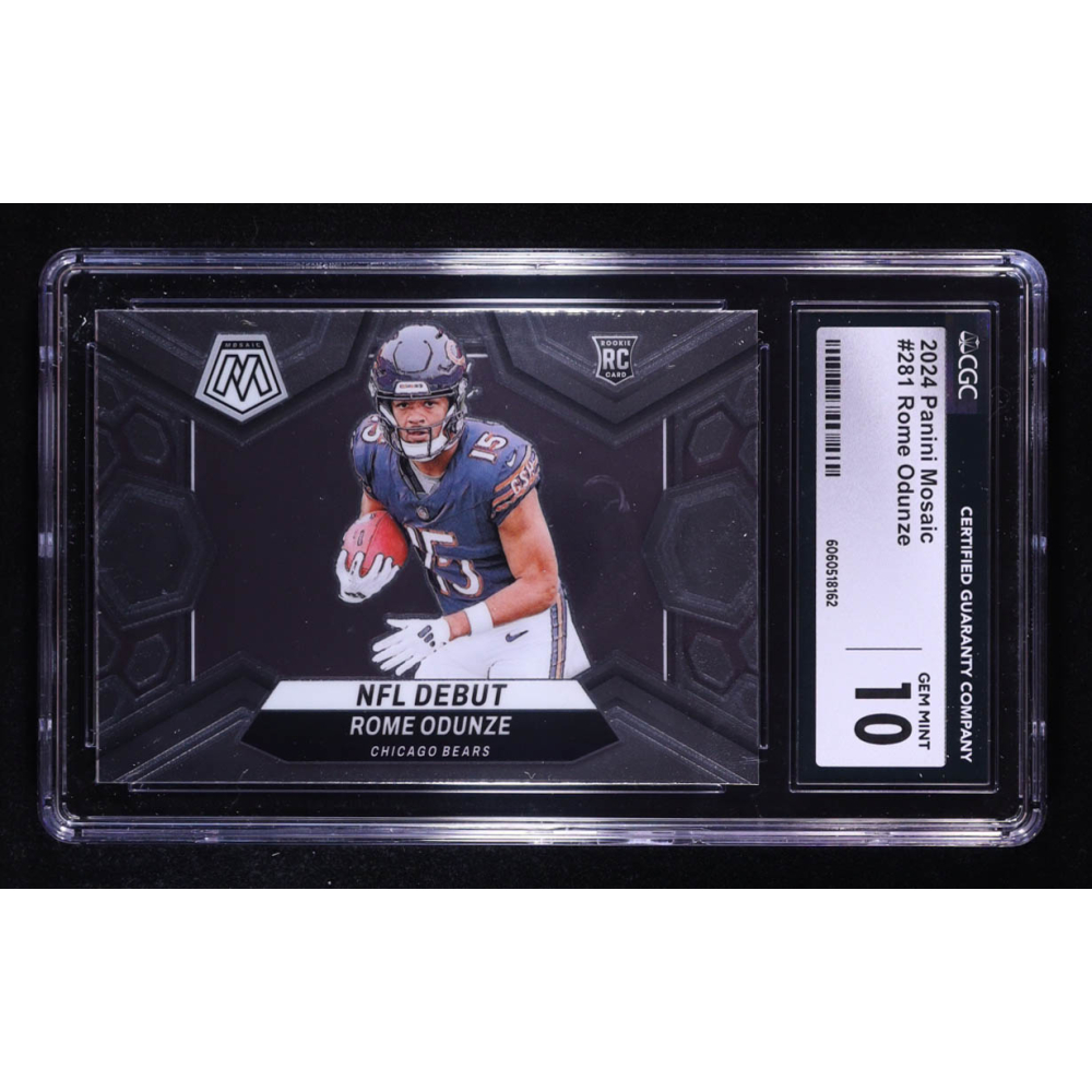 Rome Odunze 2024 Panini Mosaic #281 DEB RC (CGC 10) at PristineAuction.com