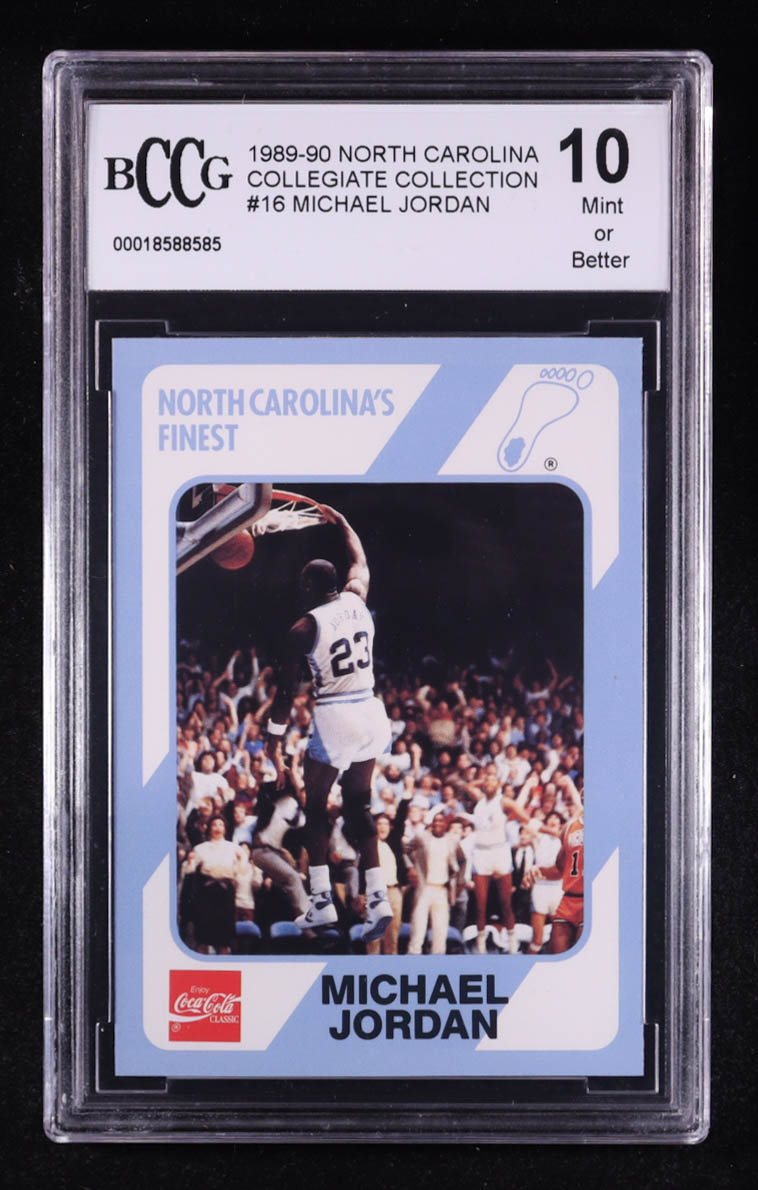 Michael Jordan 1989-90 North Carolina Collegiate Collection #16 (BCCG 10) at PristineAuction.com Michael Jordan 1989-90 North Carolina Collegiate Collection #16 (BCCG 10) at PristineAuction.com