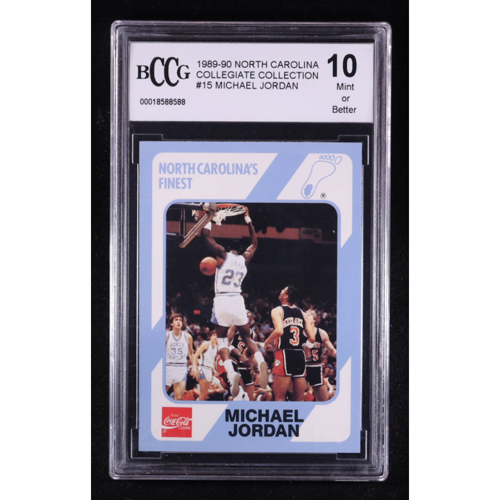 Michael Jordan 1989-90 North Carolina Collegiate Collection #15 (BCCG 10) at PristineAuction.com