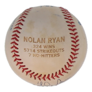 Nolan Ryan Signed LE OAL Player Career Statistics Baseball (JSA) at PristineAuction.com Nolan Ryan Signed LE OAL Player Career Statistics Baseball (JSA) at PristineAuction.com