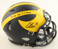 Colston Loveland Signed Michigan Wolverines Speed Mini Helmet Inscribed "3-0 Vs Lil Bro" (Beckett) at PristineAuction.com