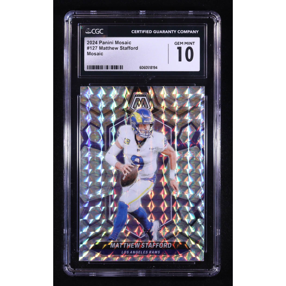 Matthew Stafford 2024 Panini Mosaic Mosaic #127 (CGC 10) at PristineAuction.com