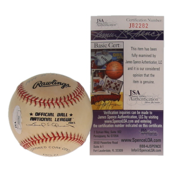 Don Newcombe Signed ONL Baseball with Extensive Career Stat Inscription (JSA) at PristineAuction.com Don Newcombe Signed ONL Baseball with Extensive Career Stat Inscription (JSA) at PristineAuction.com