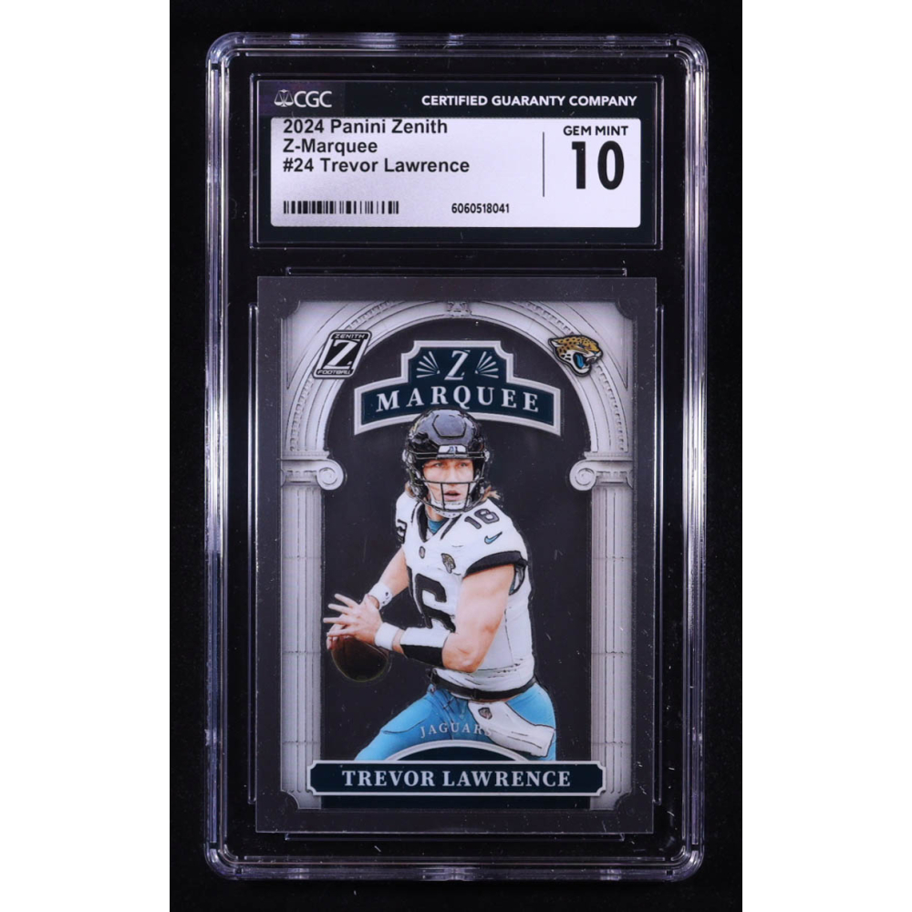 Trevor Lawrence 2024 Zenith Z Marquee #24 (CGC 10) at PristineAuction.com Trevor Lawrence 2024 Zenith Z Marquee #24 (CGC 10) at PristineAuction.com