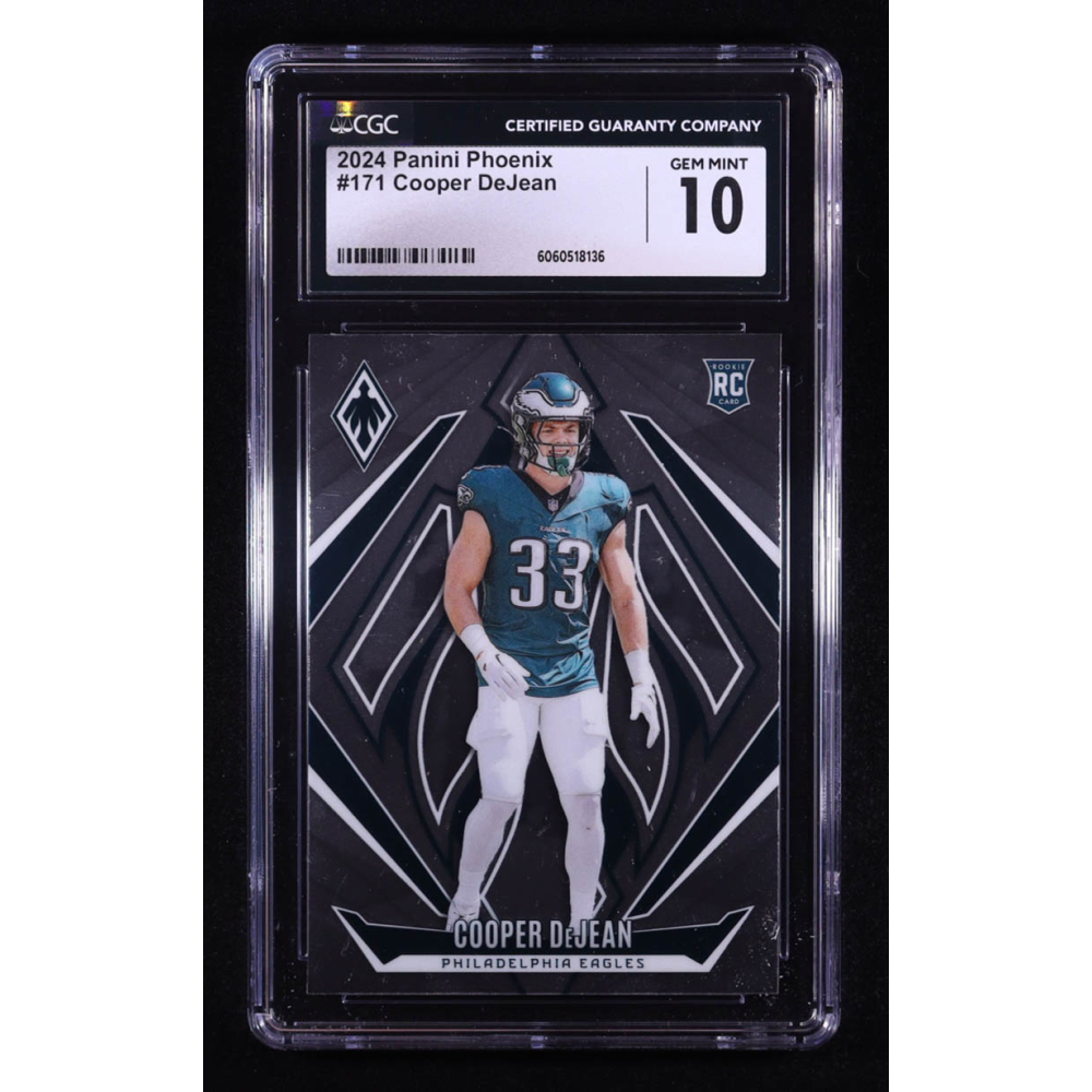 Cooper DeJean 2024 Panini Phoenix #171 RC (CGC 10) at PristineAuction.com Cooper DeJean 2024 Panini Phoenix #171 RC (CGC 10) at PristineAuction.com