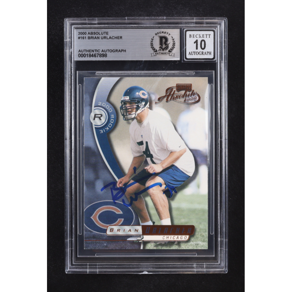 Brian Urlacher Signed 2000 Playoff Absolute Auto #161 RC #1272/3000 (Beckett | Autograph Grade BGS 10) at PristineAuction.com