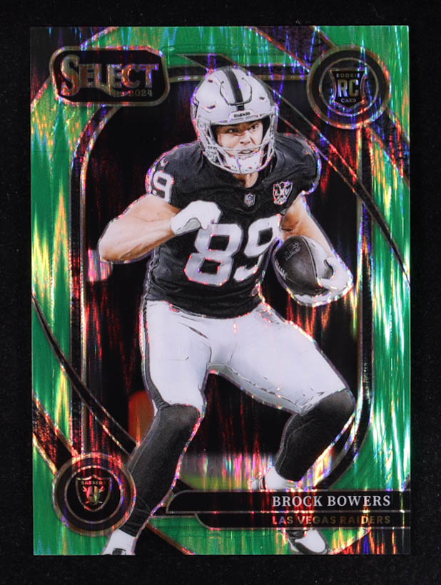 Brock Bowers 2024 Select Prizm Neon Green Shock #222 #034/499 RC at PristineAuction.com Brock Bowers 2024 Select Prizm Neon Green Shock #222 #034/499 RC at PristineAuction.com