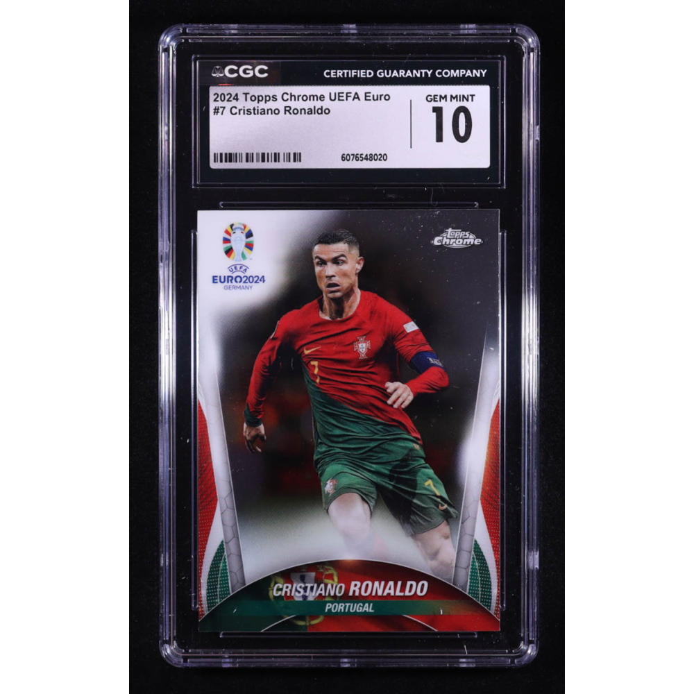 Cristiano Ronaldo 2024 Topps Chrome UEFA Euro #7 (CGC 10) at PristineAuction.com Cristiano Ronaldo 2024 Topps Chrome UEFA Euro #7 (CGC 10) at PristineAuction.com