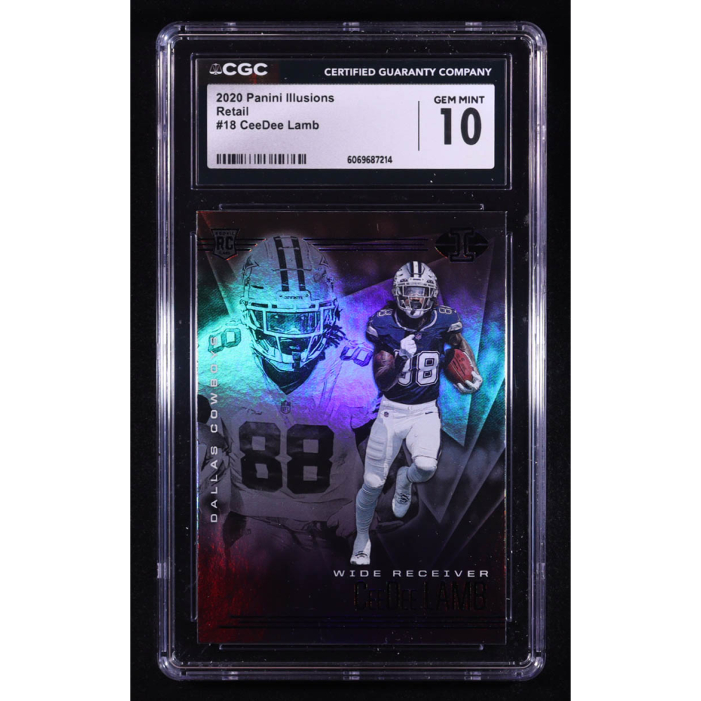 CeeDee Lamb 2020 Panini Illusions Retail #18 RC (CGC 10) at PristineAuction.com
