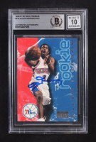 Allen Iverson Signed 1996-97 Skybox Premium Rookie Auto #216 RC (Beckett | Autograph Grade BGS 10) at PristineAuction.com