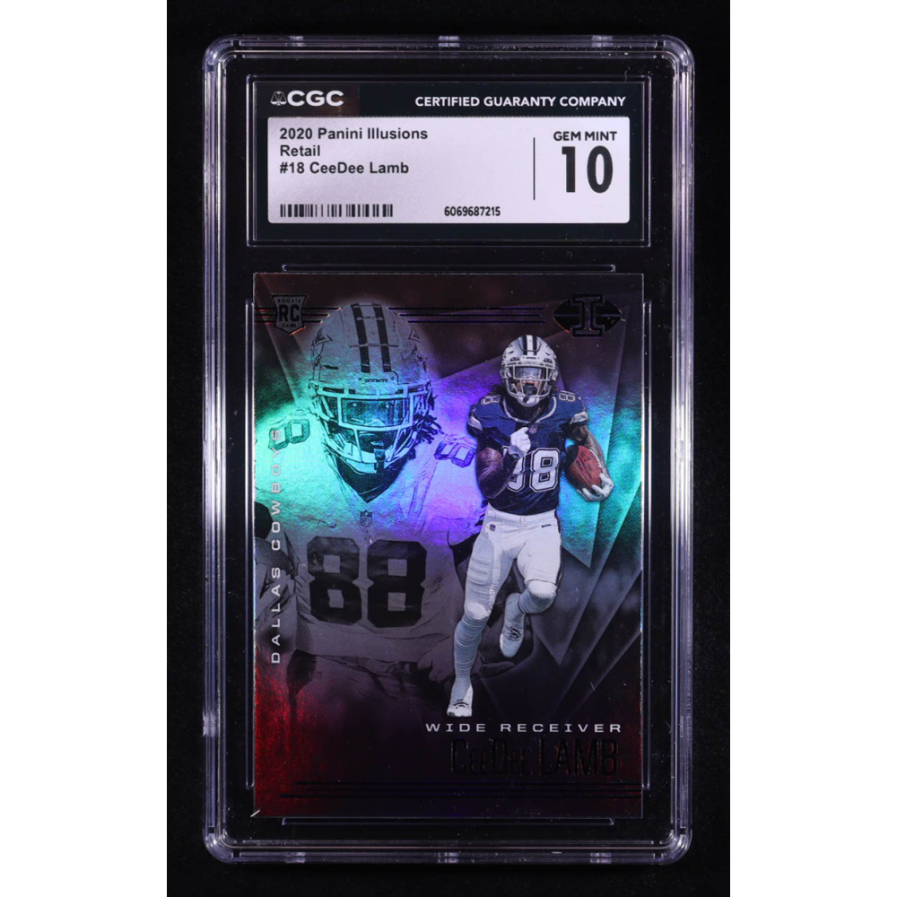 CeeDee Lamb 2020 Panini Illusions Retail #18 RC (CGC 10) at PristineAuction.com
