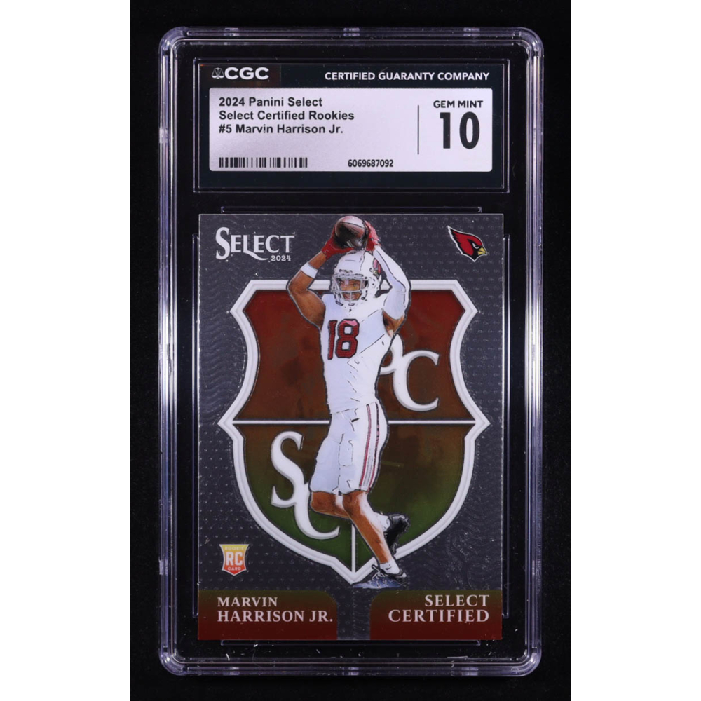 Marvin Harrison Jr. 2024 Select Select Certified Rookies #5 RC (CGC 10) at PristineAuction.com