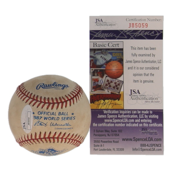 John Tudor Signed 1987 World Series Logo Baseball (JSA) at PristineAuction.com John Tudor Signed 1987 World Series Logo Baseball (JSA) at PristineAuction.com