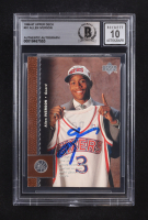 Allen Iverson Signed 1996-97 Upper Deck Auto #91 RC (Beckett | Autograph Grade BGS 10) at PristineAuction.com