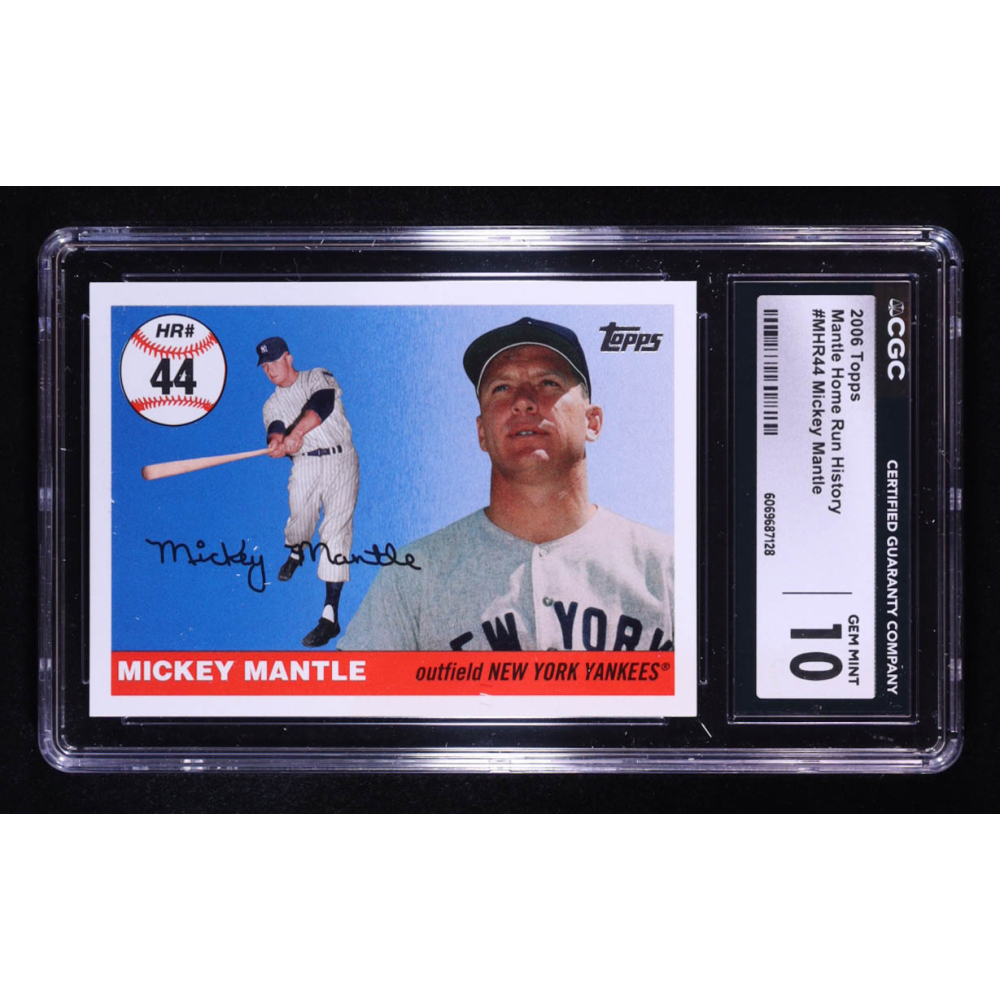 Mickey Mantle 2006 Topps Mantle Home Run History #44 (CGC 10) at PristineAuction.com Mickey Mantle 2006 Topps Mantle Home Run History #44 (CGC 10) at PristineAuction.com