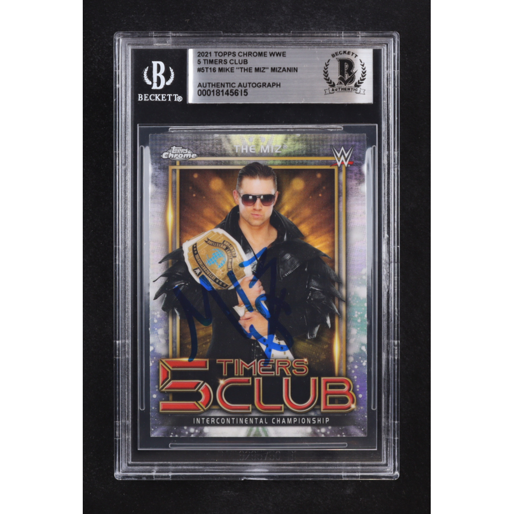 Mike "The Miz" Mizanin Signed 2021 Topps Chrome WWE 5 Timers Club Auto #5T-16 (Beckett | Autograph Grade BGS Authentic) at PristineAuction.com