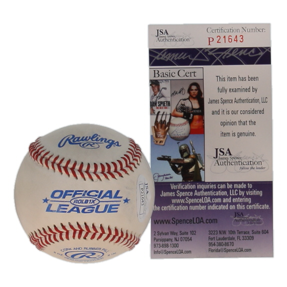 Ernie Banks Signed OL Baseball Inscribed "Mr. Cub" (JSA) at PristineAuction.com Ernie Banks Signed OL Baseball Inscribed "Mr. Cub" (JSA) at PristineAuction.com