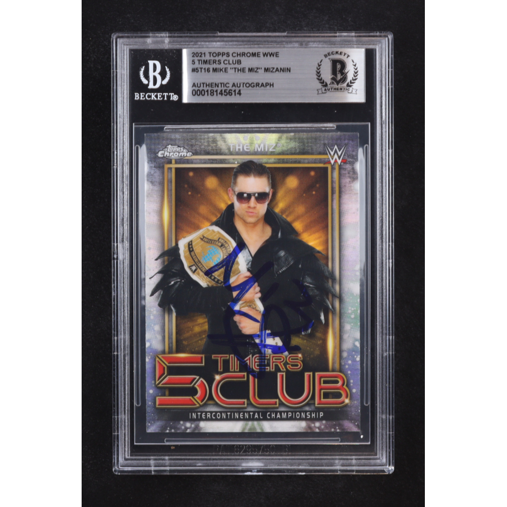Mike "The Miz" Mizanin Signed 2021 Topps Chrome WWE 5 Timers Club Auto #5T-16 (Beckett | Autograph Grade BGS Authentic) at PristineAuction.com