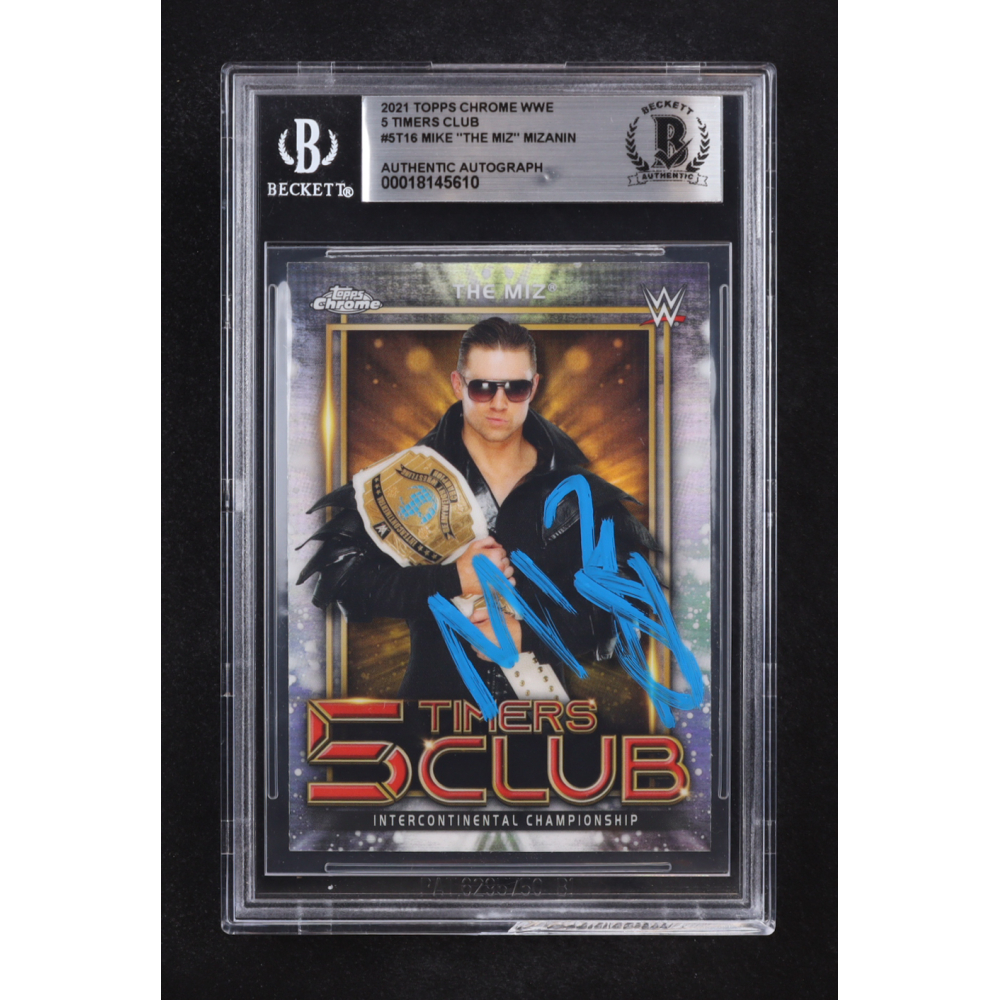 Mike "The Miz" Mizanin Signed 2021 Topps Chrome WWE 5 Timers Club Auto #5T-16 (Beckett | Autograph Grade BGS Authentic) at PristineAuction.com