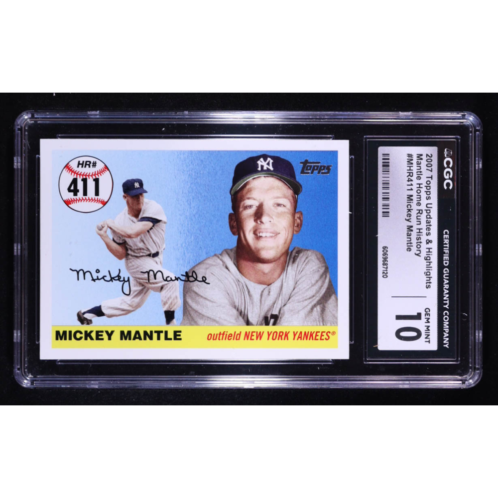 Mickey Mantle 2007 Topps Updates and Highlights Mantle Home Run History #411 (CGC 10) at PristineAuction.com Mickey Mantle 2007 Topps Updates and Highlights Mantle Home Run History #411 (CGC 10) at PristineAuction.com