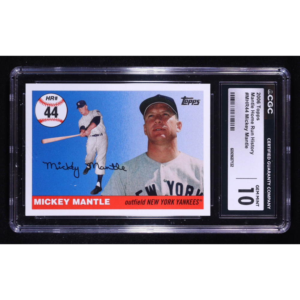 Mickey Mantle 2006 Topps Mantle Home Run History #44 (CGC 10) at PristineAuction.com Mickey Mantle 2006 Topps Mantle Home Run History #44 (CGC 10) at PristineAuction.com