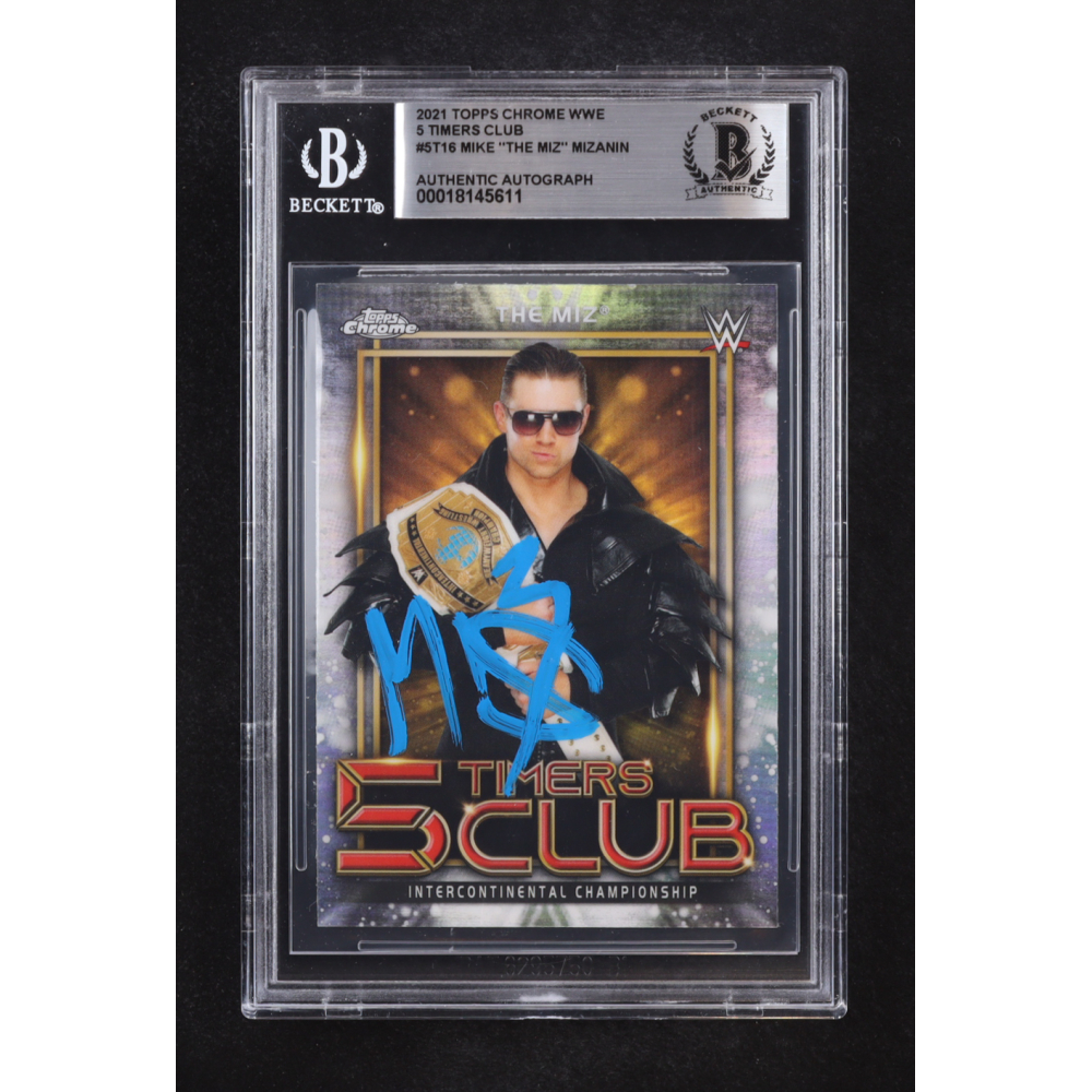 Mike "The Miz" Mizanin Signed 2021 Topps Chrome WWE 5 Timers Club Auto #5T-16 (Beckett | Autograph Grade BGS Authentic) at PristineAuction.com