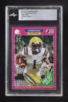 Ja'Marr Chase 2021 Pro Set Metal 1989 Pre-Production Proof Mojo Pink RC #1/1 (Leaf) at PristineAuction.com