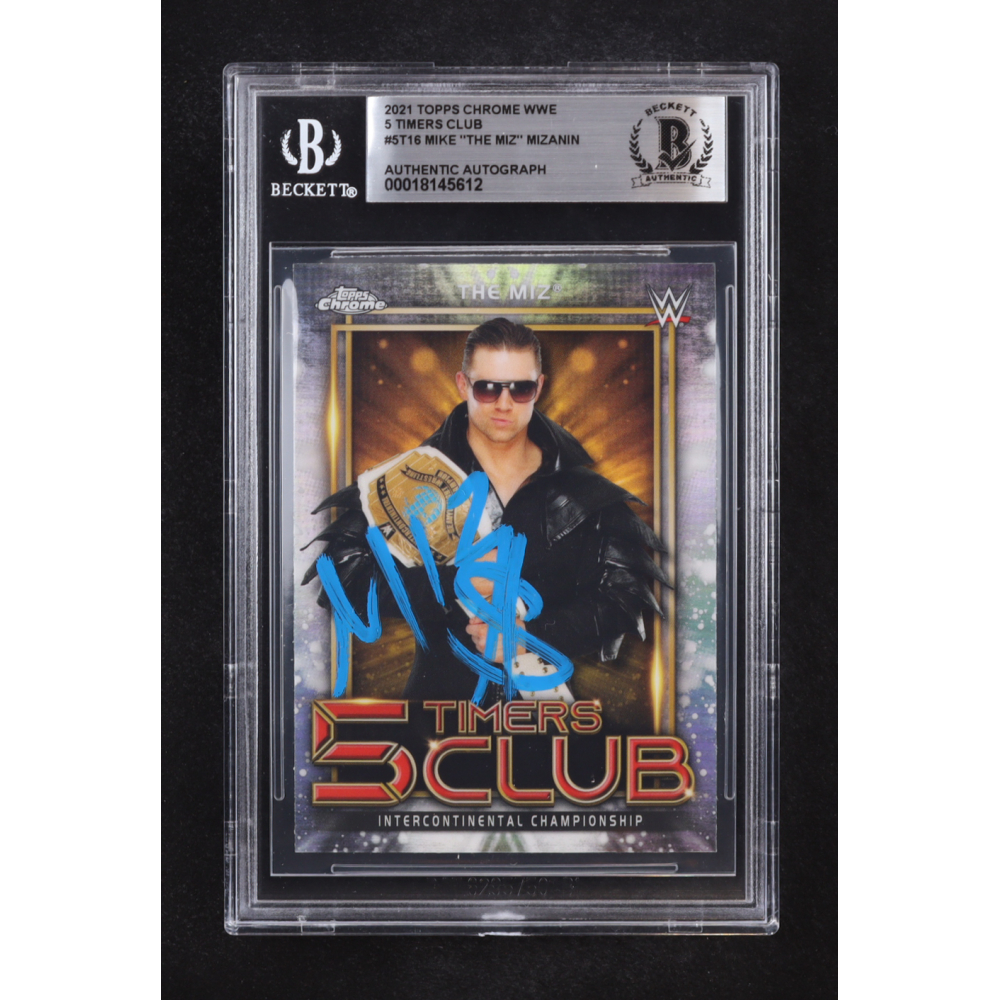 Mike "The Miz" Mizanin Signed 2021 Topps Chrome WWE 5 Timers Club Auto #5T-16 (Beckett | Autograph Grade BGS Authentic) at PristineAuction.com
