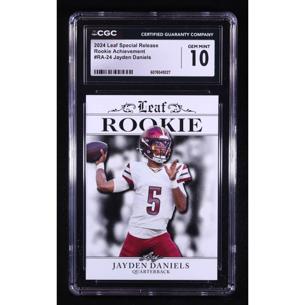 Jayden Daniels 2024 Leaf Special Release Rookie Achievement #RA24 RC (CGC 10) at PristineAuction.com