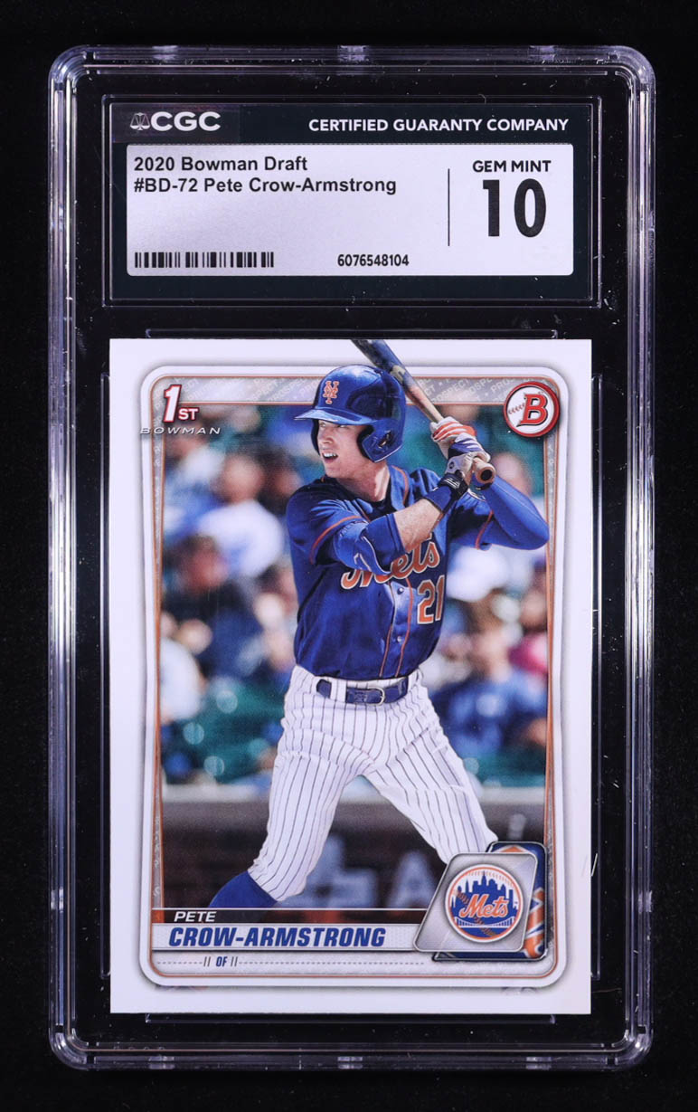 Pete Crow-Armstrong 2020 Bowman Draft #BD72 RC (CGC 10) at PristineAuction.com Pete Crow-Armstrong 2020 Bowman Draft #BD72 RC (CGC 10) at PristineAuction.com