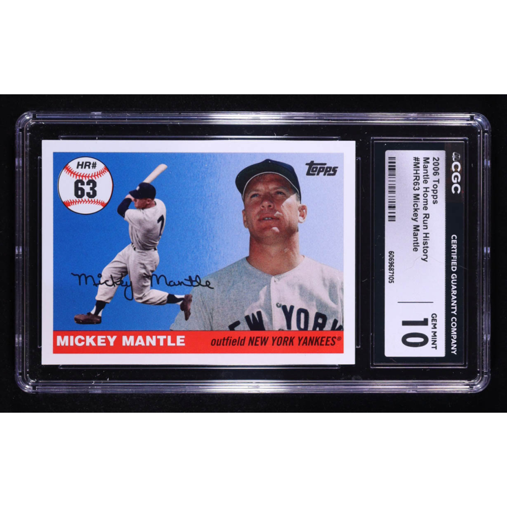Mickey Mantle 2006 Topps Mantle Home Run History #63 (CGC 10) at PristineAuction.com