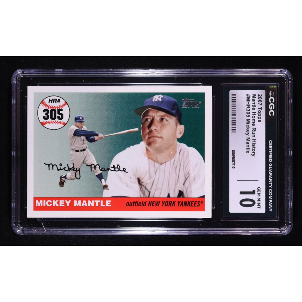 Mickey Mantle 2007 Topps Mantle Home Run History #305 (CGC 10) at PristineAuction.com Mickey Mantle 2007 Topps Mantle Home Run History #305 (CGC 10) at PristineAuction.com