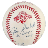 Joe West, Jerry Crawford, Mike Reilly | 1992 World Series Umpires Baseball Signed & Inscribed By (6) (Beckett) at PristineAuction.com