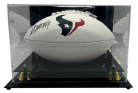 C.J. Stroud Signed Texans Logo Football with Display Case (Fanatics) at PristineAuction.com