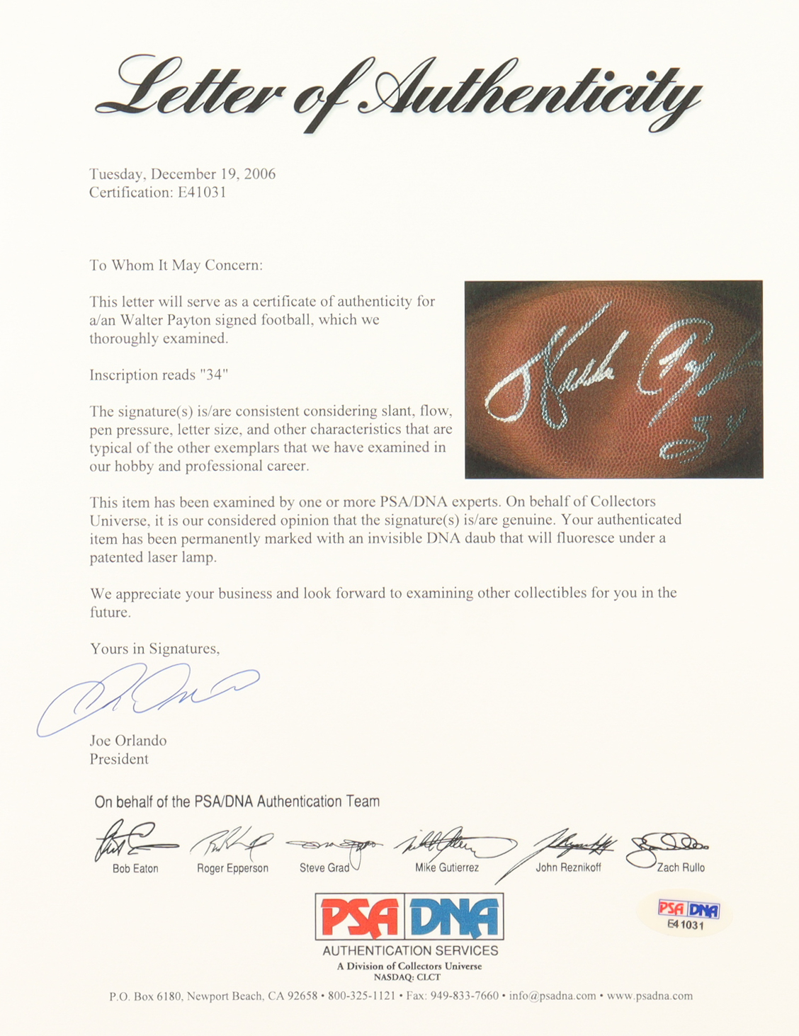 Walter Payton Signed Super Bowl XXX Logo NFL Football (PSA) at PristineAuction.com Walter Payton Signed Super Bowl XXX Logo NFL Football (PSA) at PristineAuction.com