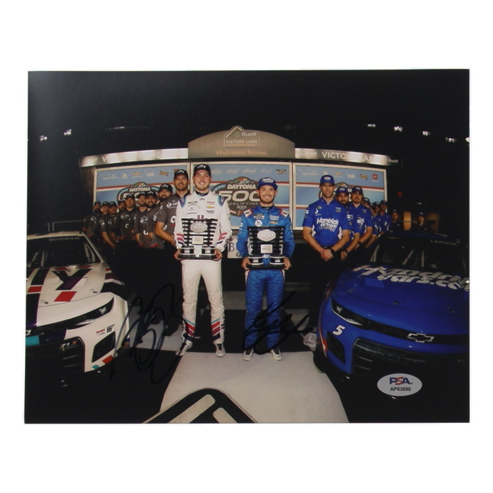 Alex Bowman & Kyle Larson Signed NASCAR 8x10 Photo (PSA) at PristineAuction.com Alex Bowman & Kyle Larson Signed NASCAR 8x10 Photo (PSA) at PristineAuction.com