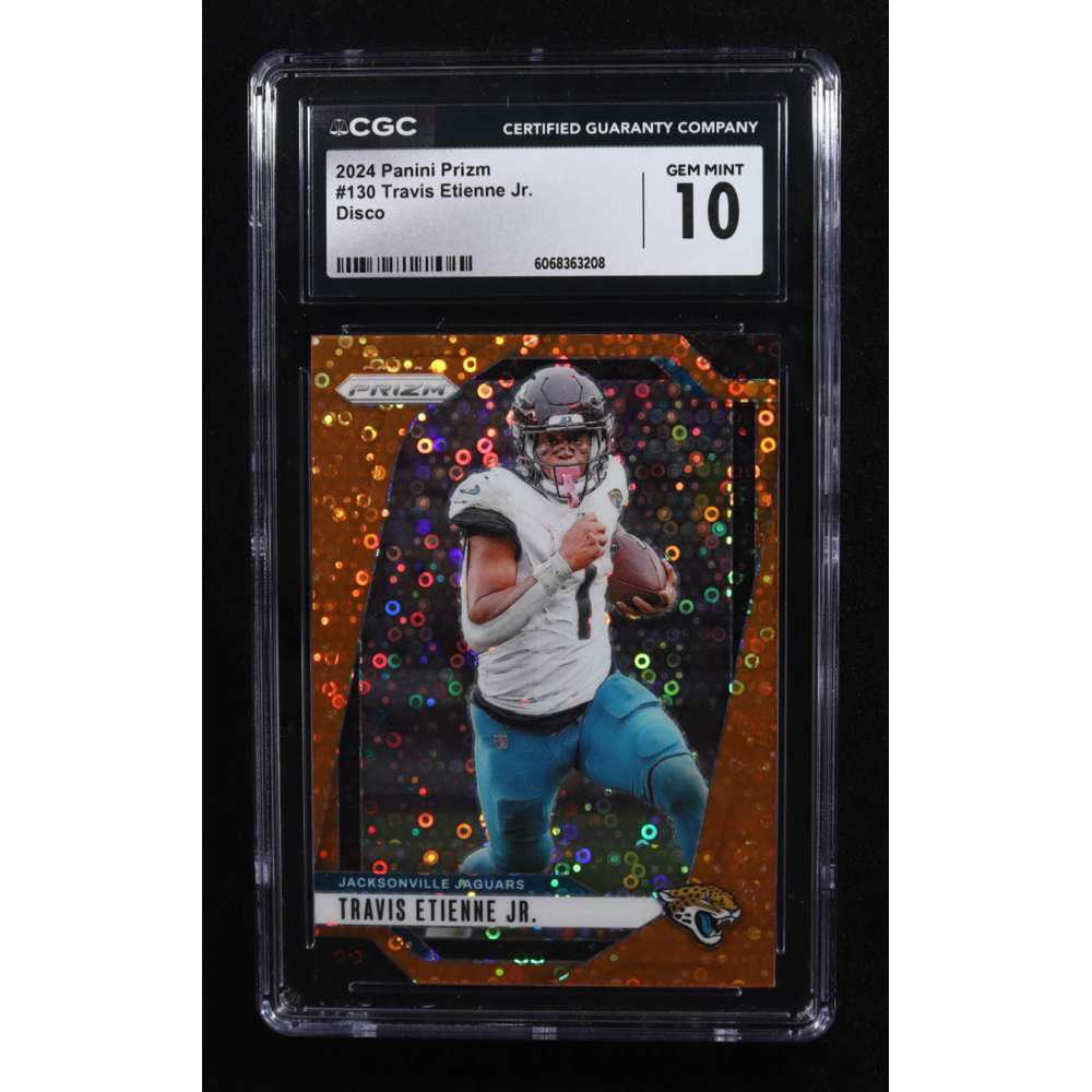 Travis Etienne Jr. 2024 Panini Prizm Prizms Orange Disco #130 (CGC 10) at PristineAuction.com