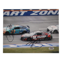 Bubba Wallace & Kyle Busch Signed NASCAR 8x10 Photo (PSA) at PristineAuction.com