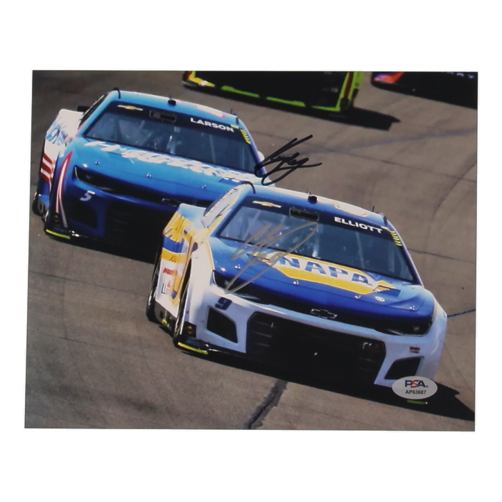 Kyle Larson & Chase Elliott Signed NASCAR 8x10 Photo (PSA) at PristineAuction.com Kyle Larson & Chase Elliott Signed NASCAR 8x10 Photo (PSA) at PristineAuction.com